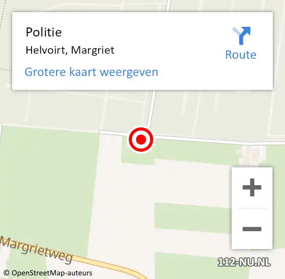 Locatie op kaart van de 112 melding: Politie Helvoirt, Margriet op 20 mei 2022 10:15