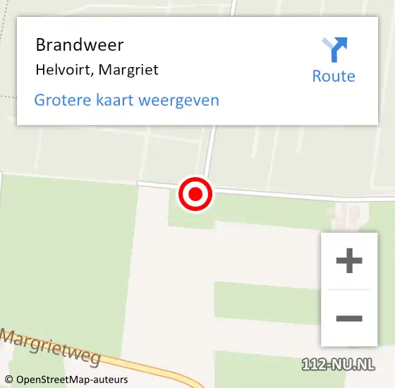Locatie op kaart van de 112 melding: Brandweer Helvoirt, Margriet op 20 mei 2022 10:22