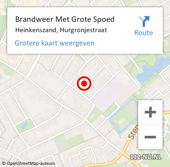 Locatie op kaart van de 112 melding: Brandweer Met Grote Spoed Naar Heinkenszand, Hurgronjestraat op 20 mei 2022 11:35