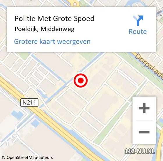 Locatie op kaart van de 112 melding: Politie Met Grote Spoed Naar Poeldijk, Middenweg op 20 mei 2022 16:44