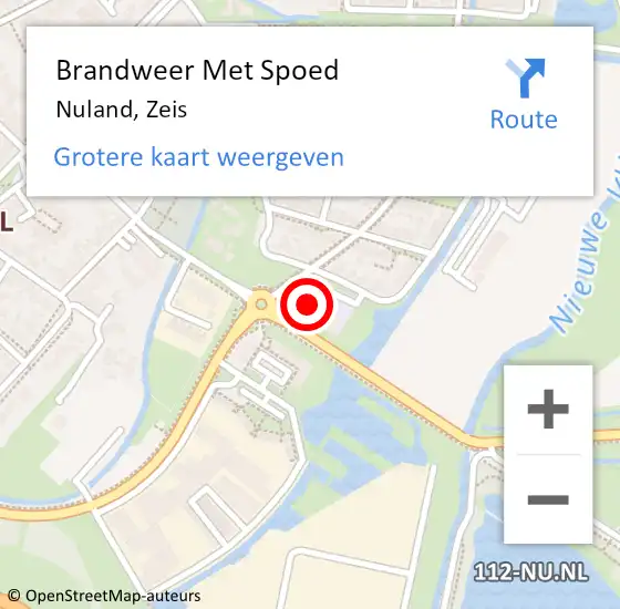 Locatie op kaart van de 112 melding: Brandweer Met Spoed Naar Nuland, Zeis op 20 mei 2022 18:41