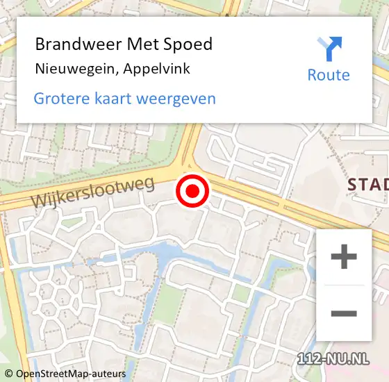 Locatie op kaart van de 112 melding: Brandweer Met Spoed Naar Nieuwegein, Appelvink op 20 mei 2022 22:08