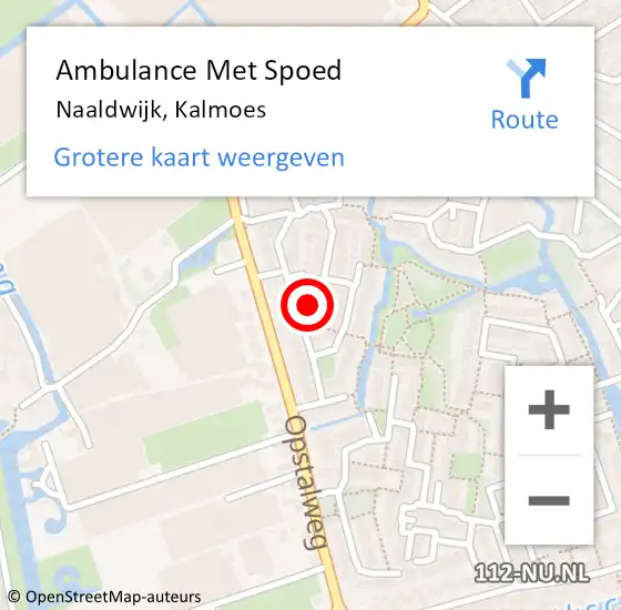 Locatie op kaart van de 112 melding: Ambulance Met Spoed Naar Naaldwijk, Kalmoes op 20 mei 2022 22:13