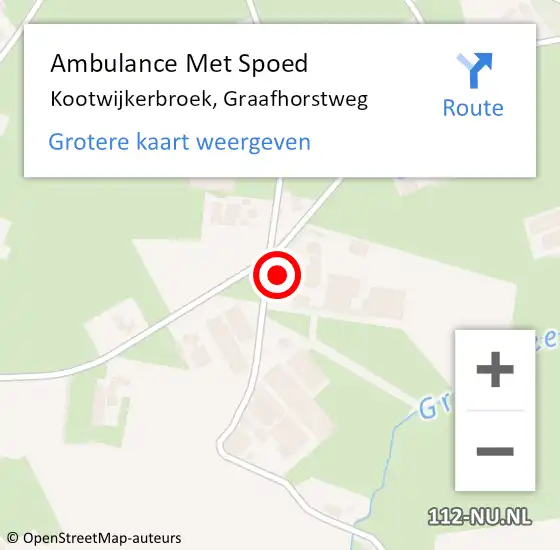 Locatie op kaart van de 112 melding: Ambulance Met Spoed Naar Kootwijkerbroek, Graafhorstweg op 20 mei 2022 22:24