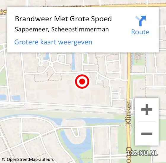 Locatie op kaart van de 112 melding: Brandweer Met Grote Spoed Naar Sappemeer, Scheepstimmerman op 17 juli 2014 23:04