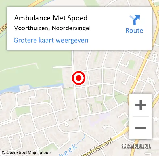 Locatie op kaart van de 112 melding: Ambulance Met Spoed Naar Voorthuizen, Noordersingel op 21 mei 2022 09:20