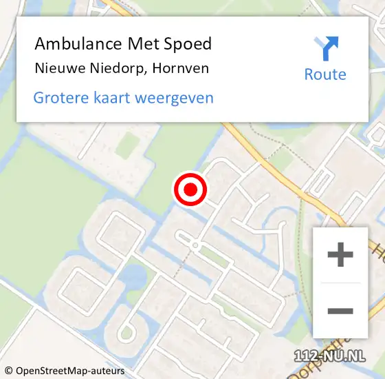 Locatie op kaart van de 112 melding: Ambulance Met Spoed Naar Nieuwe Niedorp, Hornven op 21 mei 2022 09:35