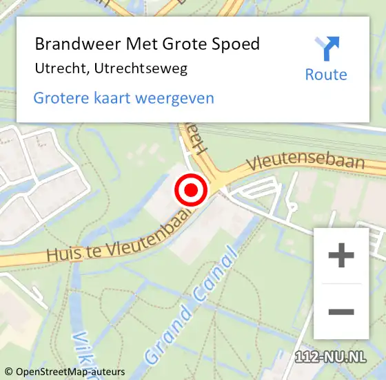 Locatie op kaart van de 112 melding: Brandweer Met Grote Spoed Naar Utrecht, Utrechtseweg op 21 mei 2022 12:37