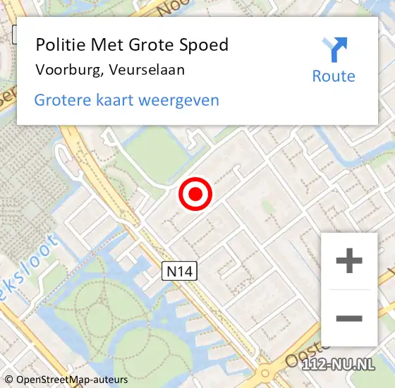 Locatie op kaart van de 112 melding: Politie Met Grote Spoed Naar Voorburg, Veurselaan op 21 mei 2022 13:40