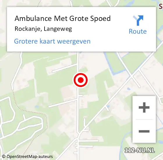 Locatie op kaart van de 112 melding: Ambulance Met Grote Spoed Naar Rockanje, Langeweg op 21 mei 2022 14:57