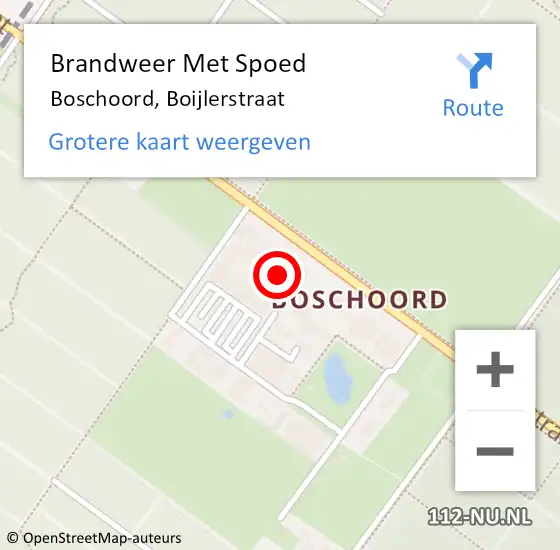 Locatie op kaart van de 112 melding: Brandweer Met Spoed Naar Boschoord, Boijlerstraat op 18 juli 2014 00:47