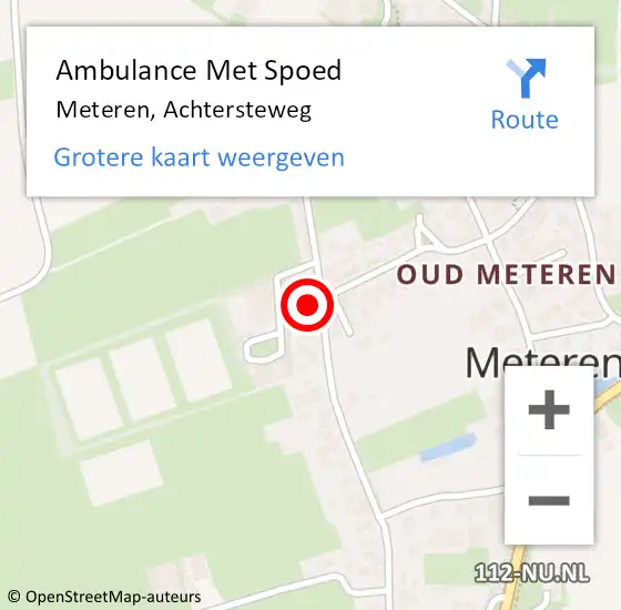 Locatie op kaart van de 112 melding: Ambulance Met Spoed Naar Meteren, Achtersteweg op 21 mei 2022 16:22