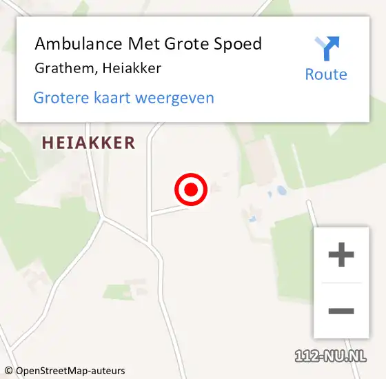 Locatie op kaart van de 112 melding: Ambulance Met Grote Spoed Naar Grathem, Heiakker op 21 mei 2022 16:26