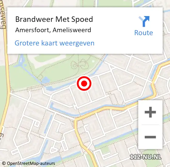 Locatie op kaart van de 112 melding: Brandweer Met Spoed Naar Amersfoort, Amelisweerd op 21 mei 2022 20:09