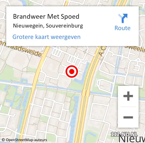 Locatie op kaart van de 112 melding: Brandweer Met Spoed Naar Nieuwegein, Souvereinburg op 21 mei 2022 23:09