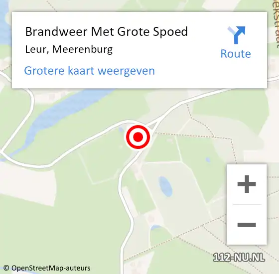 Locatie op kaart van de 112 melding: Brandweer Met Grote Spoed Naar Leur, Meerenburg op 18 juli 2014 02:47