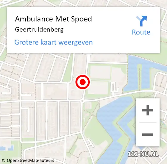 Locatie op kaart van de 112 melding: Ambulance Met Spoed Naar Geertruidenberg op 22 mei 2022 01:45