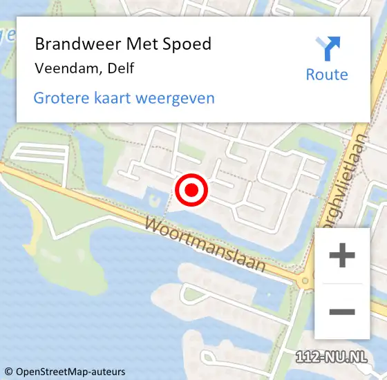 Locatie op kaart van de 112 melding: Brandweer Met Spoed Naar Veendam, Delf op 18 juli 2014 04:06