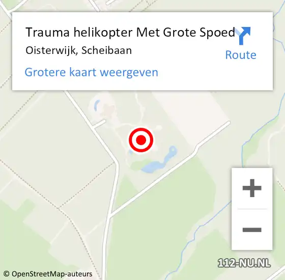 Locatie op kaart van de 112 melding: Trauma helikopter Met Grote Spoed Naar Oisterwijk, Scheibaan op 22 mei 2022 15:58