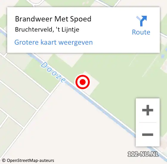 Locatie op kaart van de 112 melding: Brandweer Met Spoed Naar Bruchterveld, 't Lijntje op 22 mei 2022 16:55