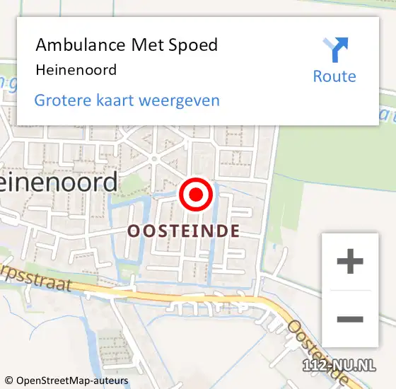 Locatie op kaart van de 112 melding: Ambulance Met Spoed Naar Heinenoord op 22 mei 2022 17:00