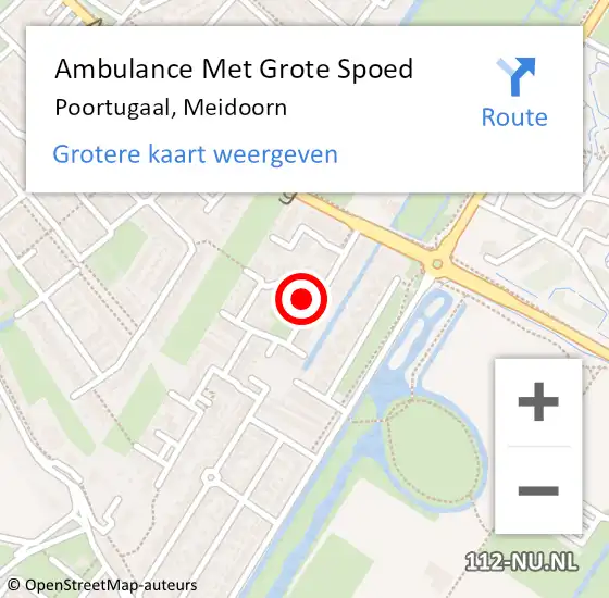 Locatie op kaart van de 112 melding: Ambulance Met Grote Spoed Naar Poortugaal, Meidoorn op 22 mei 2022 18:45