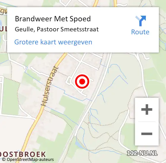 Locatie op kaart van de 112 melding: Brandweer Met Spoed Naar Geulle, Pastoor Smeetsstraat op 22 mei 2022 20:04