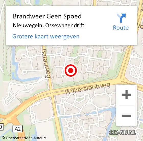 Locatie op kaart van de 112 melding: Brandweer Geen Spoed Naar Nieuwegein, Ossewagendrift op 22 mei 2022 21:56