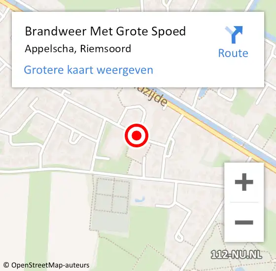 Locatie op kaart van de 112 melding: Brandweer Met Grote Spoed Naar Appelscha, Riemsoord op 18 juli 2014 07:58