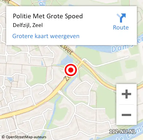 Locatie op kaart van de 112 melding: Politie Met Grote Spoed Naar Delfzijl, Zeel op 23 mei 2022 12:00