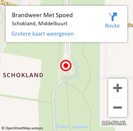 Locatie op kaart van de 112 melding: Brandweer Met Spoed Naar Schokland, Middelbuurt op 23 mei 2022 19:44