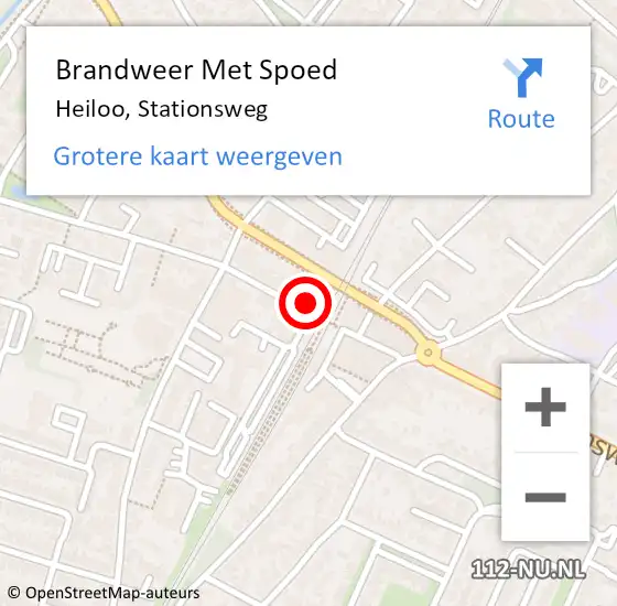 Locatie op kaart van de 112 melding: Brandweer Met Spoed Naar Heiloo, Stationsweg op 23 mei 2022 23:34