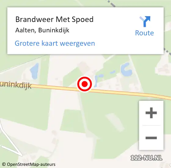 Locatie op kaart van de 112 melding: Brandweer Met Spoed Naar Aalten, Buninkdijk op 24 mei 2022 06:01