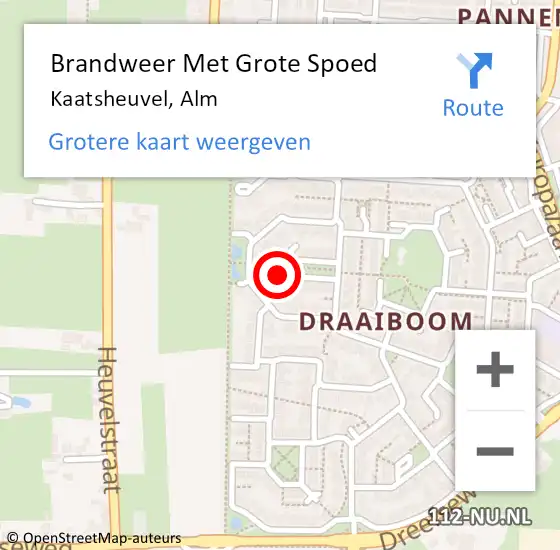 Locatie op kaart van de 112 melding: Brandweer Met Grote Spoed Naar Kaatsheuvel, Alm op 24 mei 2022 10:21