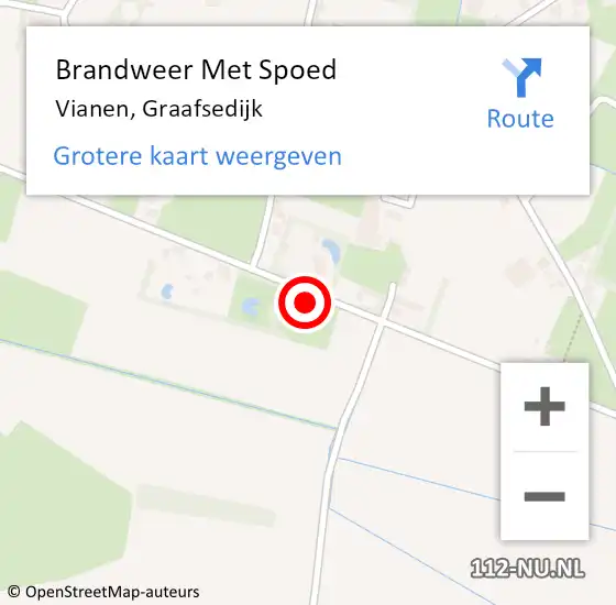 Locatie op kaart van de 112 melding: Brandweer Met Spoed Naar Vianen, Graafsedijk op 24 mei 2022 11:45