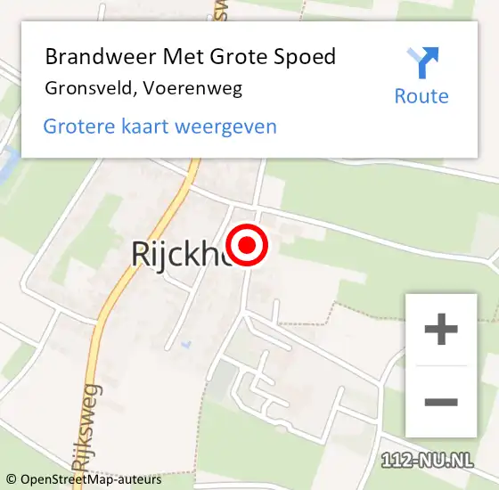 Locatie op kaart van de 112 melding: Brandweer Met Grote Spoed Naar Gronsveld, Voerenweg op 25 mei 2022 07:23