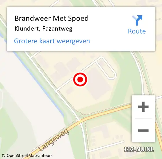 Locatie op kaart van de 112 melding: Brandweer Met Spoed Naar Klundert, Fazantweg op 25 mei 2022 08:14