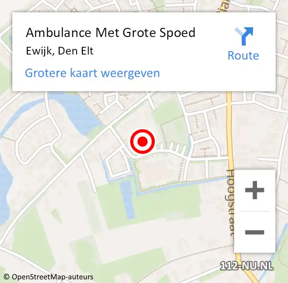 Locatie op kaart van de 112 melding: Ambulance Met Grote Spoed Naar Ewijk, Den Elt op 25 mei 2022 11:18