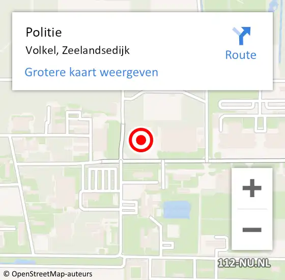 Locatie op kaart van de 112 melding: Politie Volkel, Zeelandsedijk op 25 mei 2022 12:22