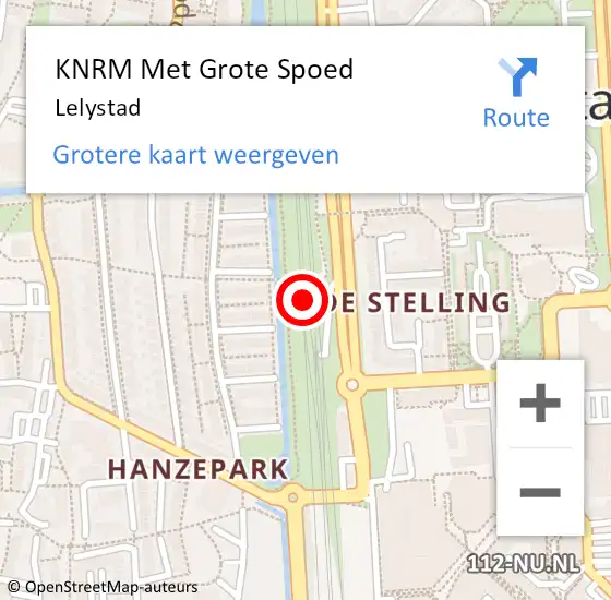 Locatie op kaart van de 112 melding: KNRM Met Grote Spoed Naar Lelystad op 25 mei 2022 17:20