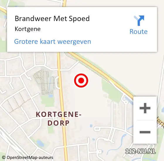 Locatie op kaart van de 112 melding: Brandweer Met Spoed Naar Kortgene op 26 mei 2022 16:09