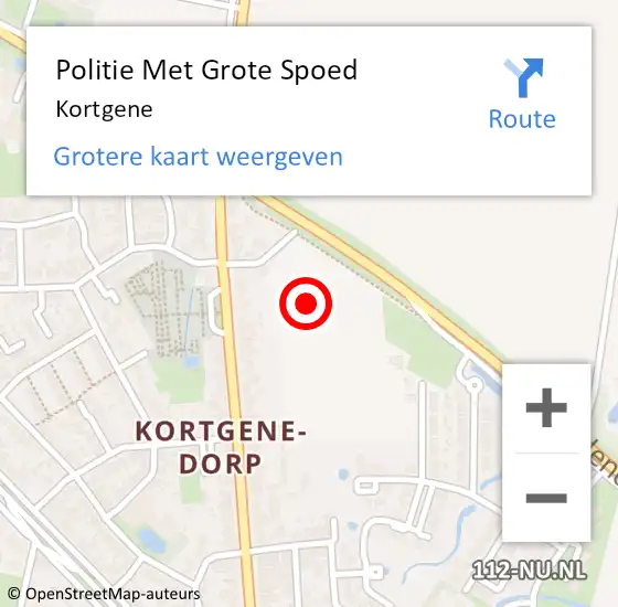 Locatie op kaart van de 112 melding: Politie Met Grote Spoed Naar Kortgene op 26 mei 2022 16:12