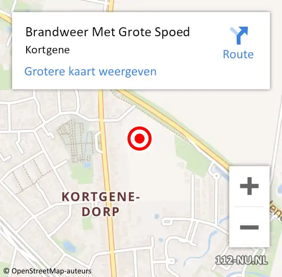 Locatie op kaart van de 112 melding: Brandweer Met Grote Spoed Naar Kortgene op 26 mei 2022 16:12