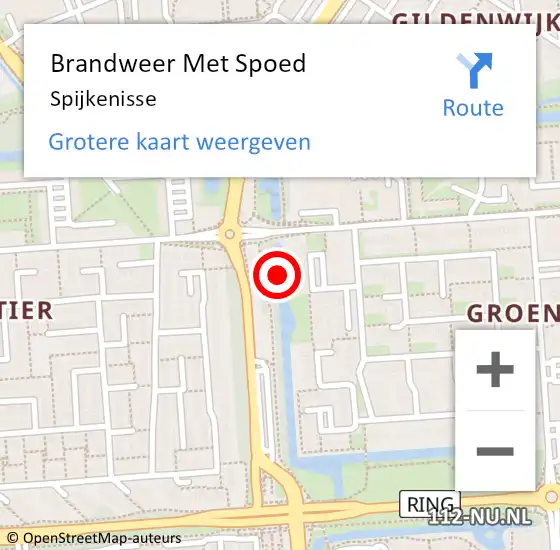 Locatie op kaart van de 112 melding: Brandweer Met Spoed Naar Spijkenisse op 26 mei 2022 22:39