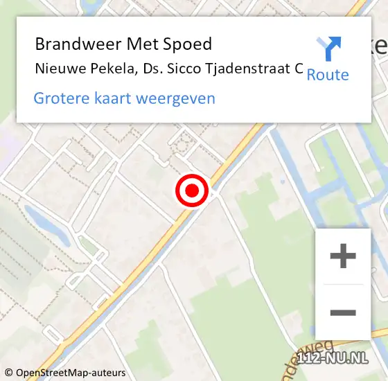 Locatie op kaart van de 112 melding: Brandweer Met Spoed Naar Nieuwe Pekela, Ds. Sicco Tjadenstraat C op 26 mei 2022 22:57