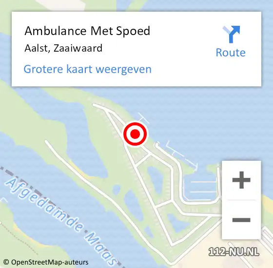 Locatie op kaart van de 112 melding: Ambulance Met Spoed Naar Aalst, Zaaiwaard op 27 mei 2022 05:04
