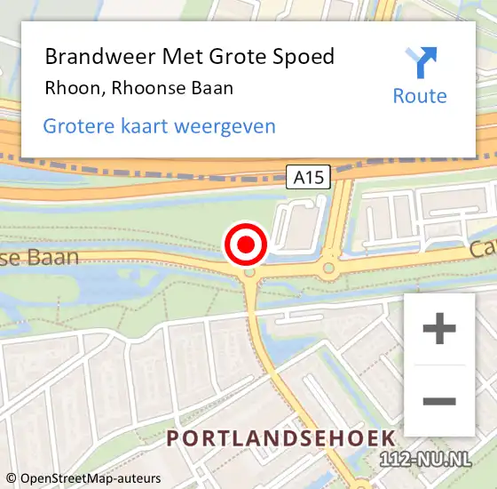 Locatie op kaart van de 112 melding: Brandweer Met Grote Spoed Naar Rhoon, Rhoonse Baan op 27 mei 2022 06:31