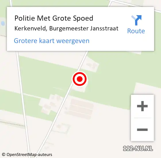 Locatie op kaart van de 112 melding: Politie Met Grote Spoed Naar Kerkenveld, Burgemeester Jansstraat op 27 mei 2022 14:17