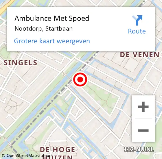 Locatie op kaart van de 112 melding: Ambulance Met Spoed Naar Nootdorp, Startbaan op 27 mei 2022 15:22