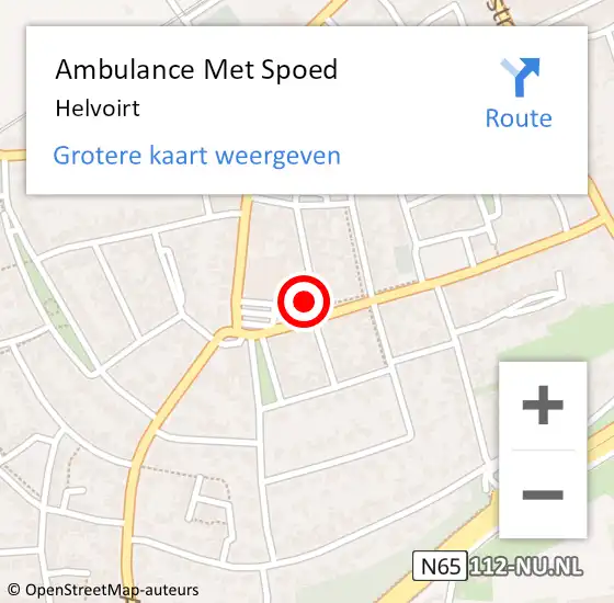 Locatie op kaart van de 112 melding: Ambulance Met Spoed Naar Helvoirt op 27 mei 2022 15:49